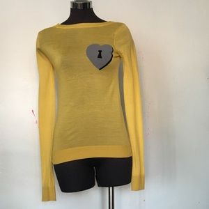 DVF Heart Lock Light Sweater Crew Long Sleeve Top